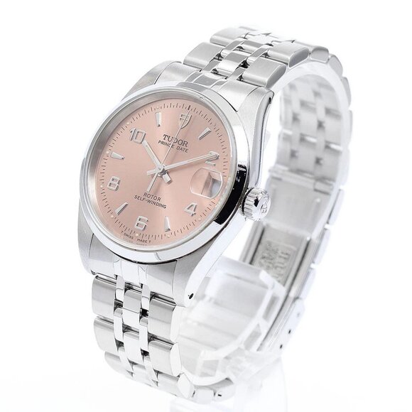 TUDOR Prince Date 72000 pink Dial Automatic Boy's Watch - Picture 2 of 6